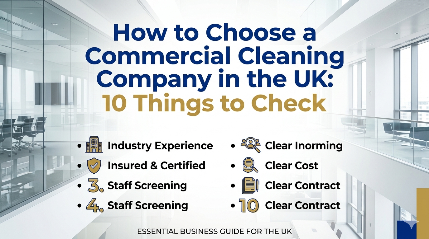 Read more about the article How to Choose a Commercial Cleaning Company in the UK: 10 Things to Check